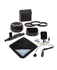 Fujifilm Xf 18mm f/2.0 Lens, Bundle with ProOptic 52mm Filter Kit, Lens Wrap, Cleaning Kit, Lens Cleaner, Lens Cap Tether