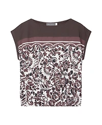 Mint Velvet Women's Floral Print Cap Sleeve Top