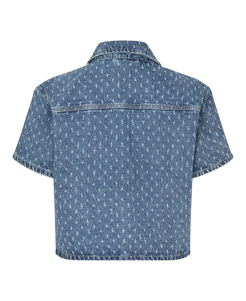 Masai Copenhagen Women's Cropped Collared Snap-Front Shacket