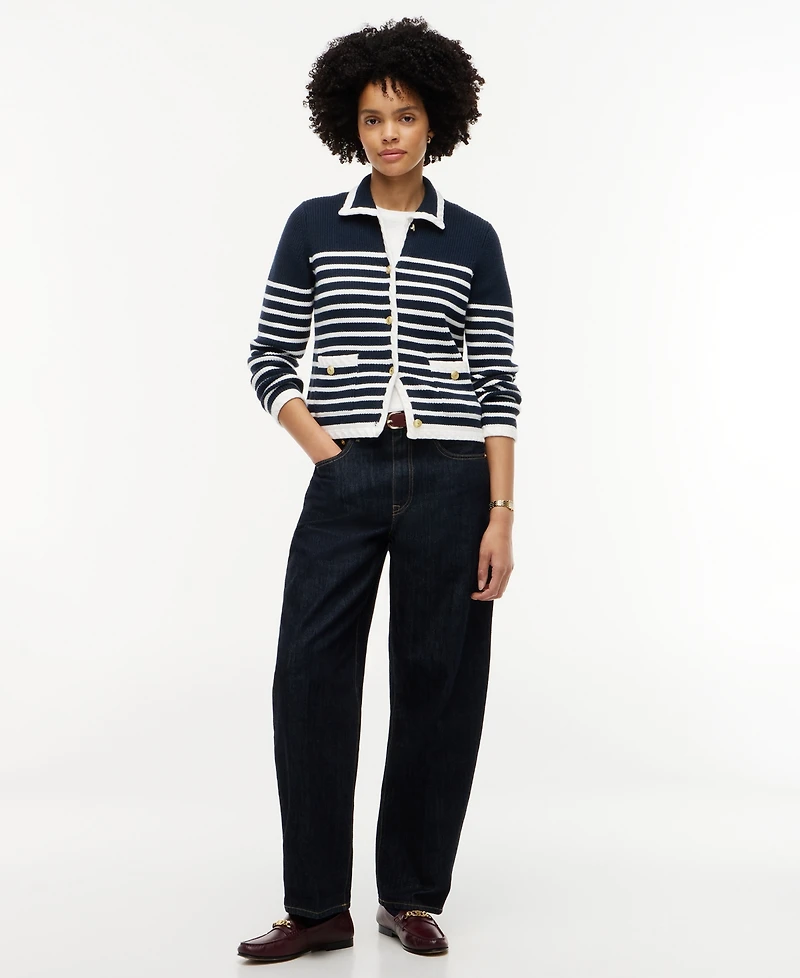 Tommy Hilfiger Women's Long-Sleeve Striped Knit Jacket
