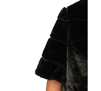 Adrianna Papell Plus Size Faux Fur Cover-up Cropped Jacket