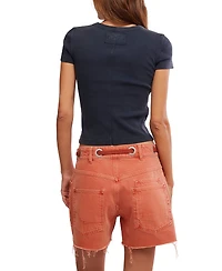 Free People Women's We The Fitted Ribbed Short-Sleeve T-Shirt