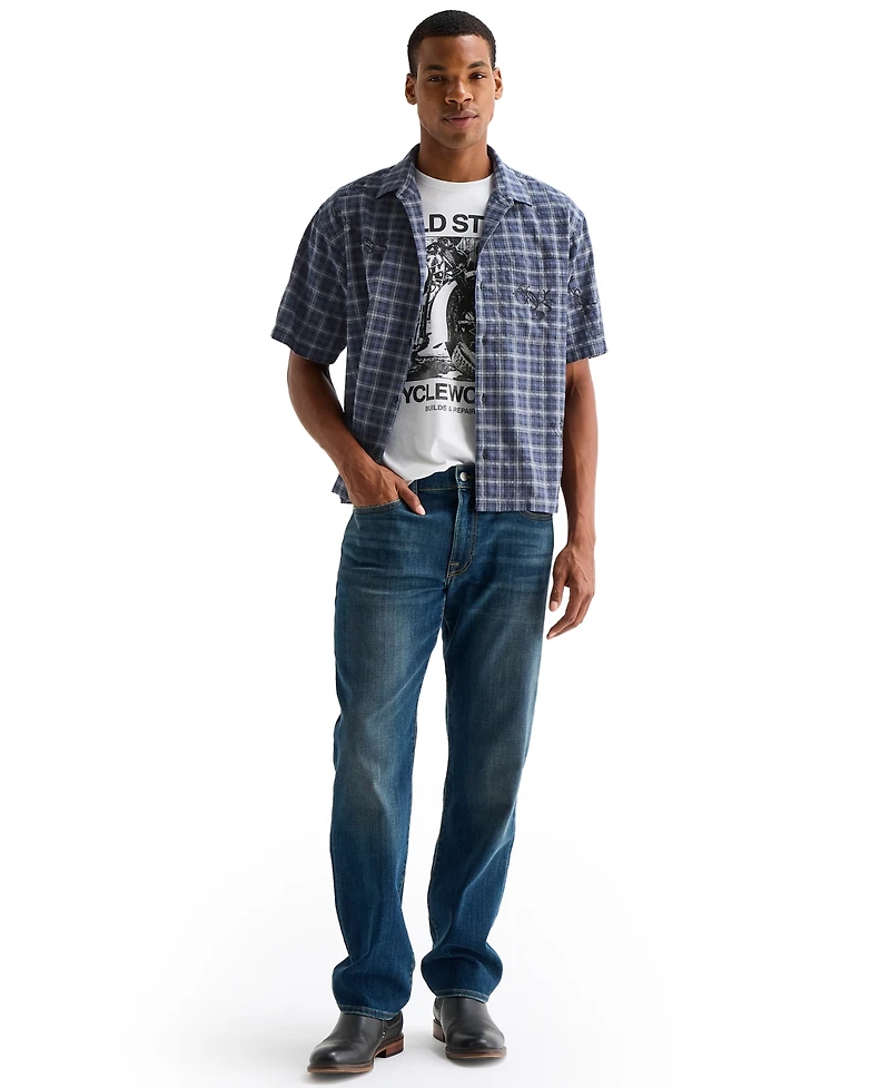 Lucky Brand Men's American Customs Motorcycles Graphic T-Shirt