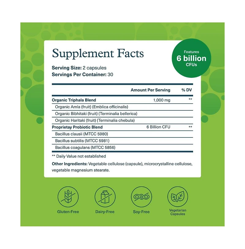 Youtheory Spore Probiotic Helps Gut Health 6 Billion Cfu with Prebiotics Shelf Stable 60 Vegetarian Capsules 30 Day Supply
