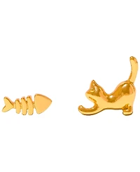 Girls Crew Teeny Tiny Purrfect Catch Stud Earrings