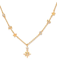Girls Crew Gold-Plated Crystal Starbeam Necklace