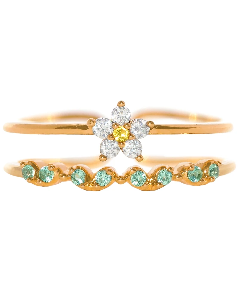 Girls Crew Crystal Fresh Picked Adjustable Ring
