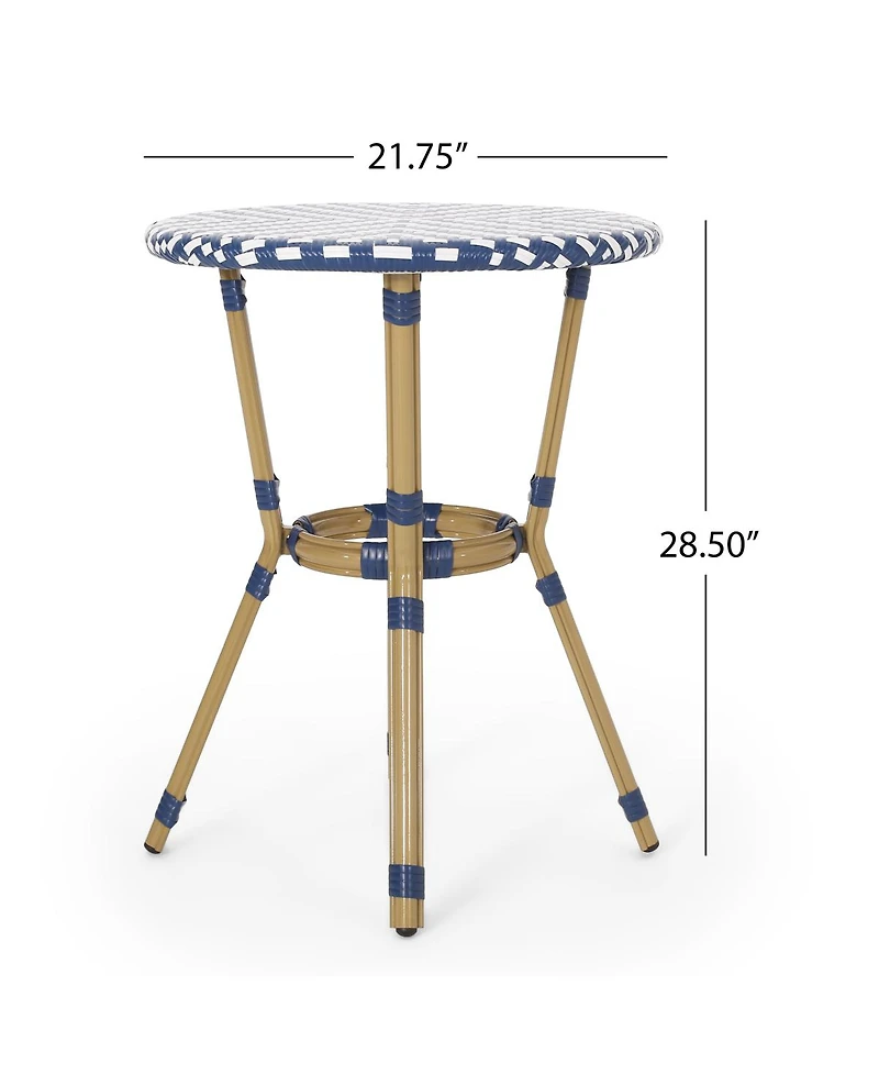 Streamdale Furniture Parisian Outdoor Wicker and Aluminum Bistro Table