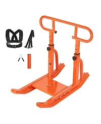 Sugift Steel Weight Sled Fitness Training Workout Equipment with 5-Height Handle for 1/2 in Plates