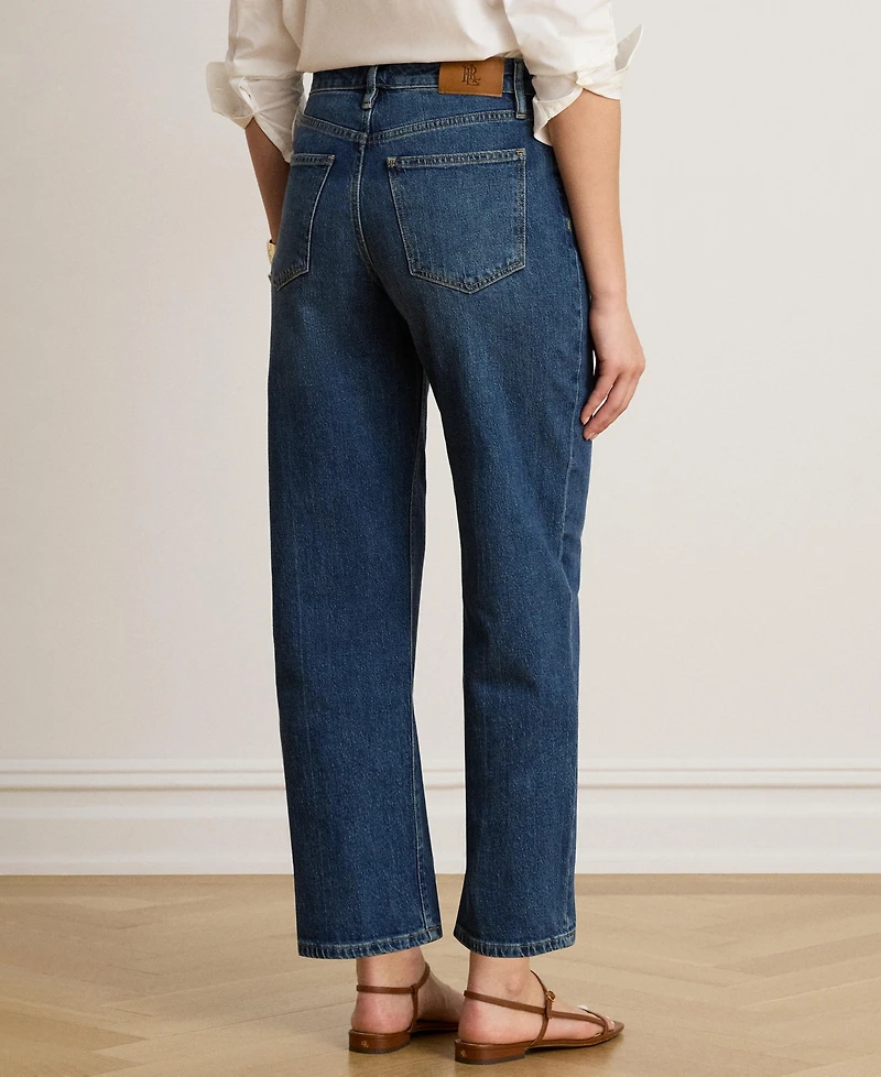 Lauren Ralph Women's High-Rise Relaxed Straight Ankle Jeans