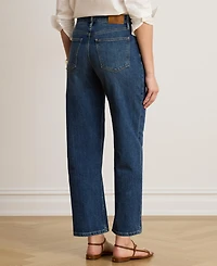 Lauren Ralph Women's High-Rise Relaxed Straight Ankle Jeans