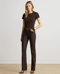 Lauren Ralph Women's High-Rise Bootcut Coated Jeans
