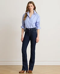 Lauren Ralph Women's Relaxed-Fit End-on-End Cotton Long-Sleeve Button-Up Shirt