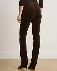 Lauren Ralph Women's Mid-Rise Slim-Straight Corduroy Pants