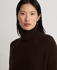 Lauren Ralph Women's Areena Wool-Cashmere Turtleneck Cocoon Sweater Dress
