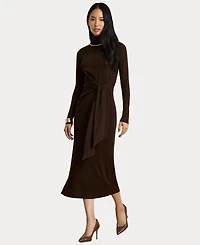 Lauren Ralph Lauren Women's Tie-Front Turtle Neck Dress