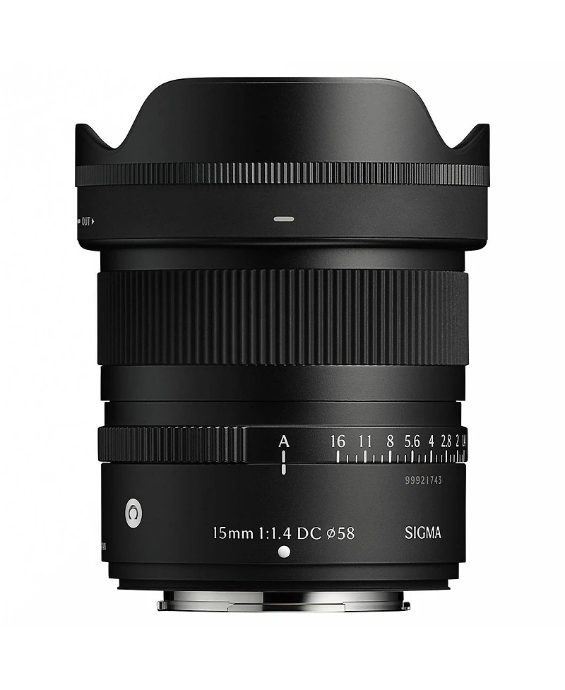 Sigma 15mm f/1.4 Dc Contemporary Wide-Angle Lens with Cleaning Accessories for Fujifilm X