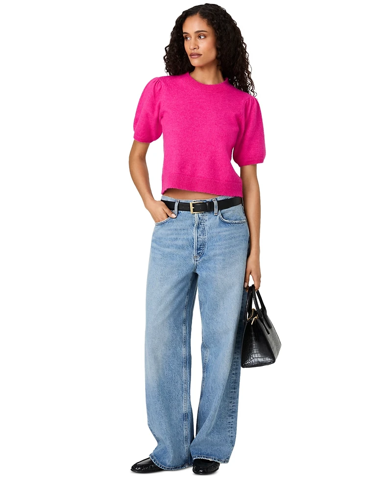 French Connection Women's Yulia Knit Puff-Sleeve Top