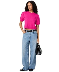 French Connection Women's Yulia Knit Puff-Sleeve Top