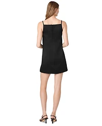 French Connection Women's York Satin A-Line Square Neck Mini Dress