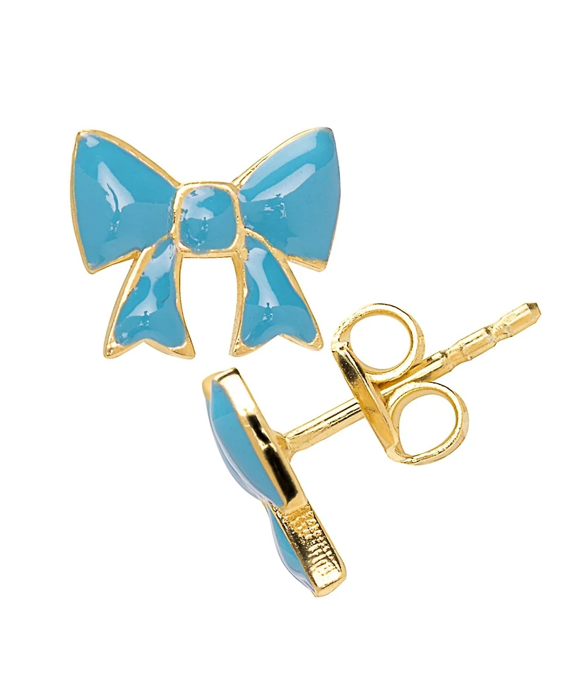 Lily Nily Enamel Bow Stud Earrings in 14K r