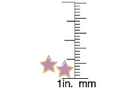 Lily Nily Enamel Star Stud Earrings in 14K