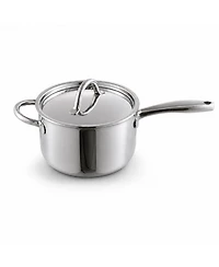 Megacasa 1.6 Quart Triple-Ply Stainless Steel Saucepan with Lid