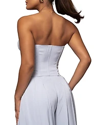 Jluxlabel Women's Viv Satin Sweetheart-Neckline Sleeveless Bustier Top