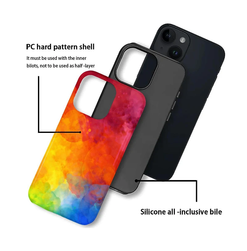 Lisen Dual-Layer Phone Case Compatible with Apple iPhone 14, 15, 16, 17, and Air