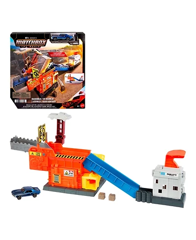 Matchbox 1:64 Scale The Movie Smalley's Launch & Crush Playset, Ages 4+