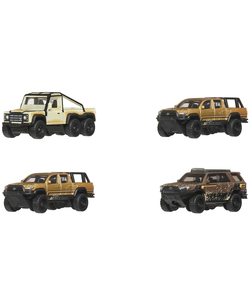 Matchbox 1:64 Scale The Movie Desert Chase Escape Die-Cast Vehicles Collectible 4-Piece Set, Ages 3+