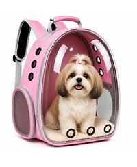 ProMounts Breathable Transparent Pet Carrier Bag for Cats and Small Dogs – Portable Space Capsule with Zipper, Ideal for Travel and Outdoor Adventures