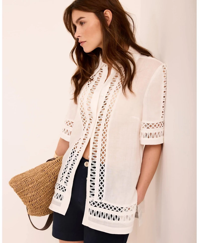 Mint Velvet Women's Ramie Resort Shirt