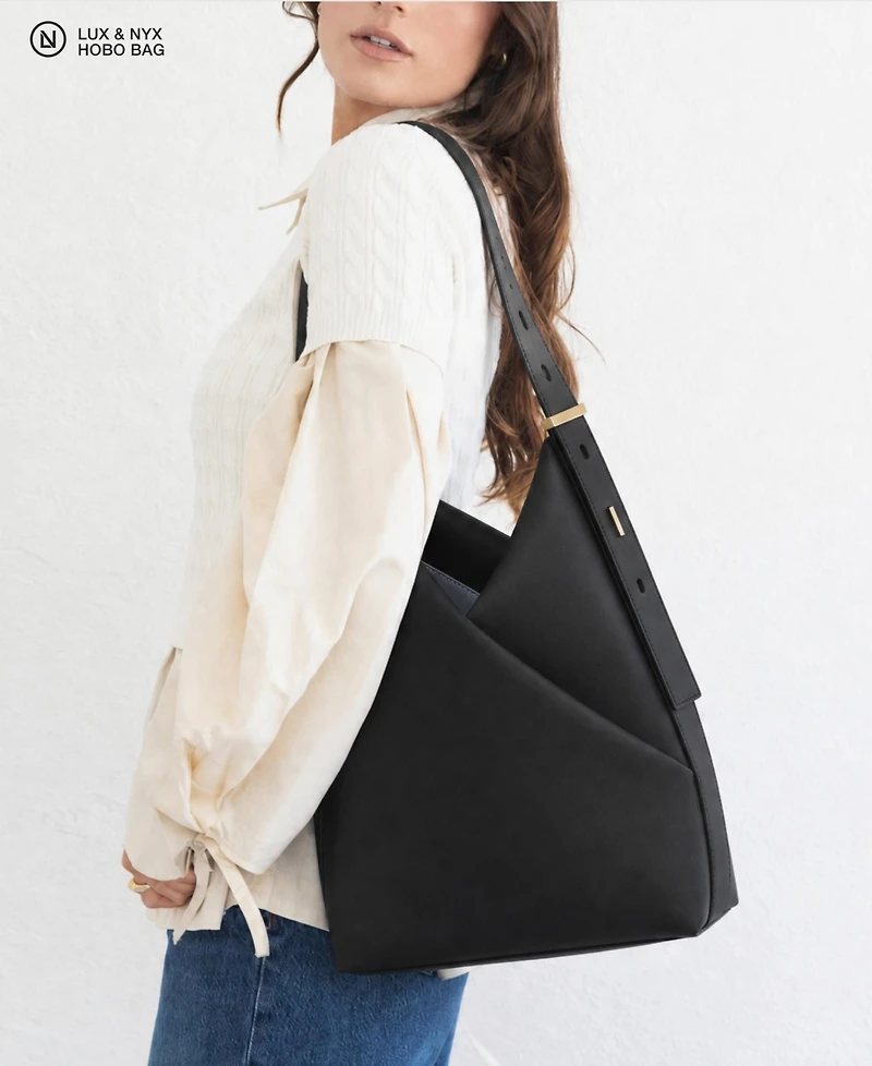 Lux & Nyx Origami Convertible Hobo Bag 15" Laptop Tote for Women