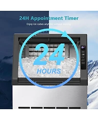 Cowsar Commercial Ice Maker 80 Lbs Per Day 24 Lbs Storage