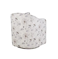 Jofran Daisy Bloom Classic Traditional Swivel Accent Armchair with Pillow