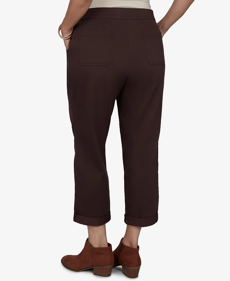 Ruby Rd. Plus Enzyme Wash Straight Cropped Pants