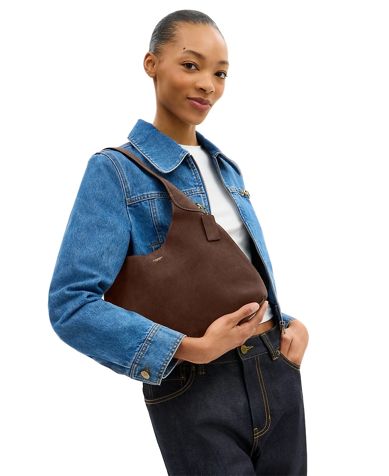Coach Brooklyn Medium Suede Shoulder Bag 28