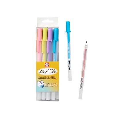 Sakura 16-Piece Souffle Cube Collection 3-d Opaque Ink Pen Set