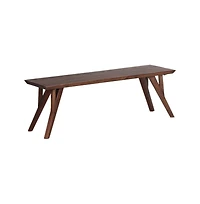 Porter Designs Portola Solid Acacia Wood Dining Bench, Brown