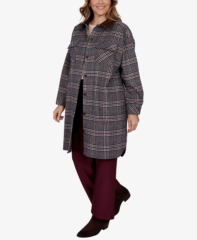Ruby Rd. Plus Plaid Shirt Jacket