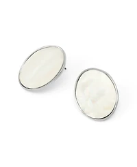 Robert Lee Morris Soho Imitation Pearl Oval Button Earrings