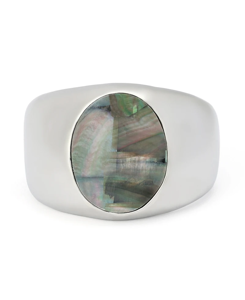 Robert Lee Morris Soho Black Lip Imitation Pearl Bangle Bracelet