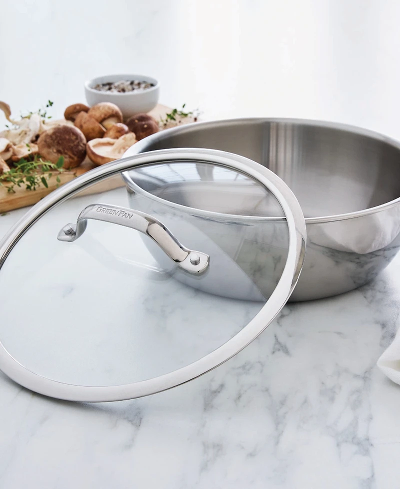 GreenPan Valencia Pro Stainless Steel 3.6 Quart Chef's Pan