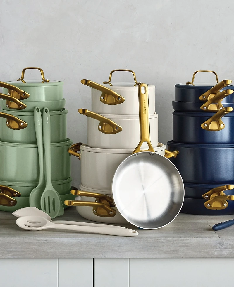 GreenPan Reserve Tri-Ply Color Series Stainless steel 12-Piece Cookware Set