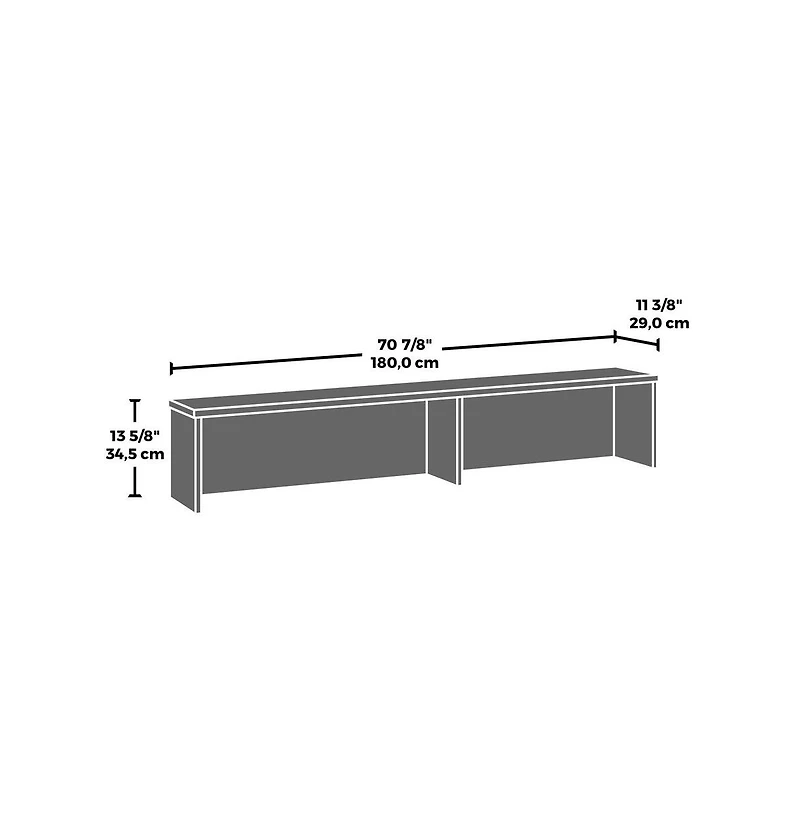 Sauder Affirm Commercial Office Hutch, Hudson Elm finish