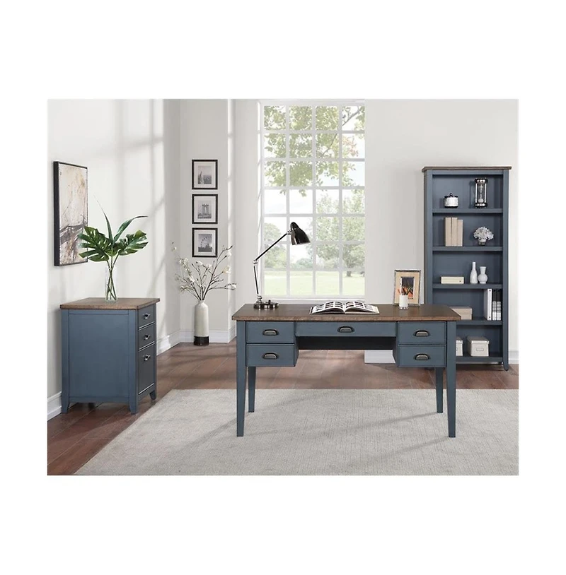 Martin Furniture Fairmont Farmhouse Open Wood Bookcase