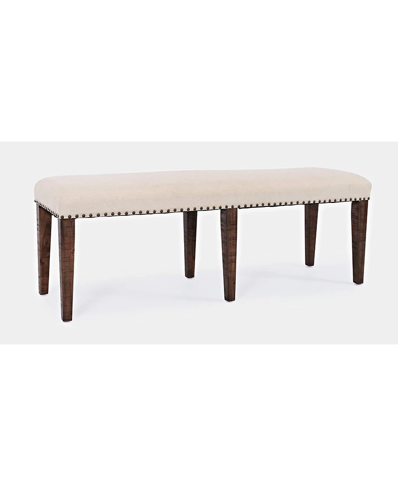 Jofran Fairview Transitional 52" Backless Upholstered Dining Bench