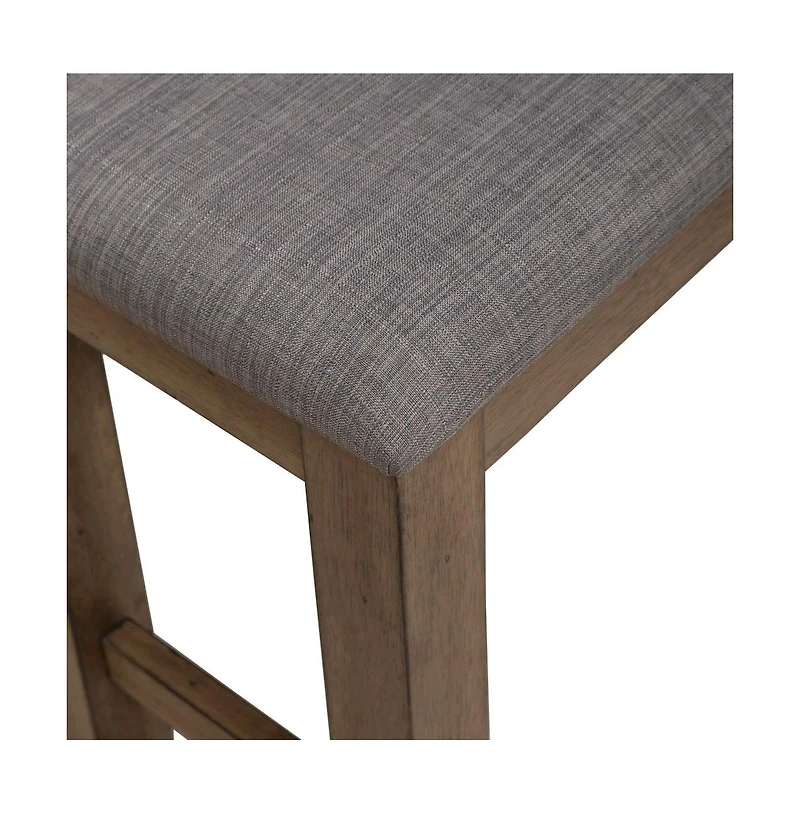 Liberty Furniture Brook Bay Upholstered Counter Height Bench for Dining Room
