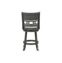 New Classic Furniture Gia 24" Solid Wood Swivel Counter Stool with Fabric Seat